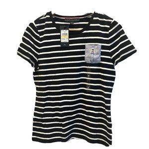 NWT Tommy Hilfiger Navy Stripe Tshirt M